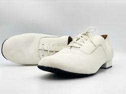 Custom Made Latin Dance Shoes - Men's Premium Leather ~ White