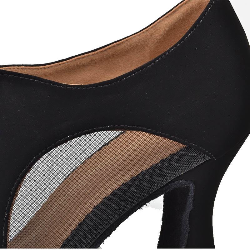 Custom Made Latin Dance Shoes - Hollow boot- Black - Sydney Social Baila