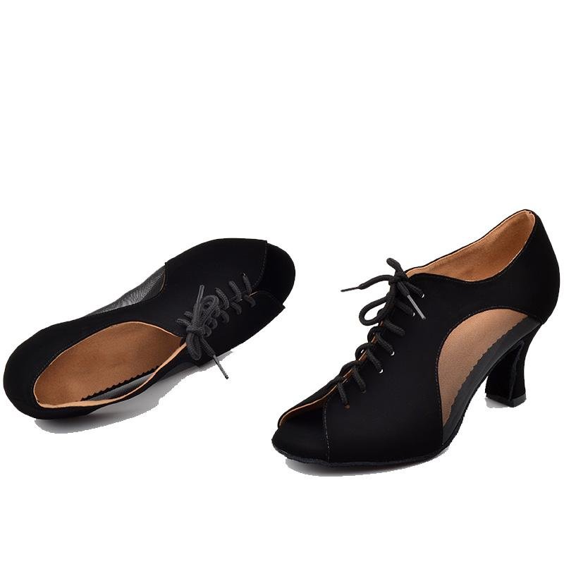 Custom Made Latin Dance Shoes - Hollow boot- Black - Sydney Social Baila