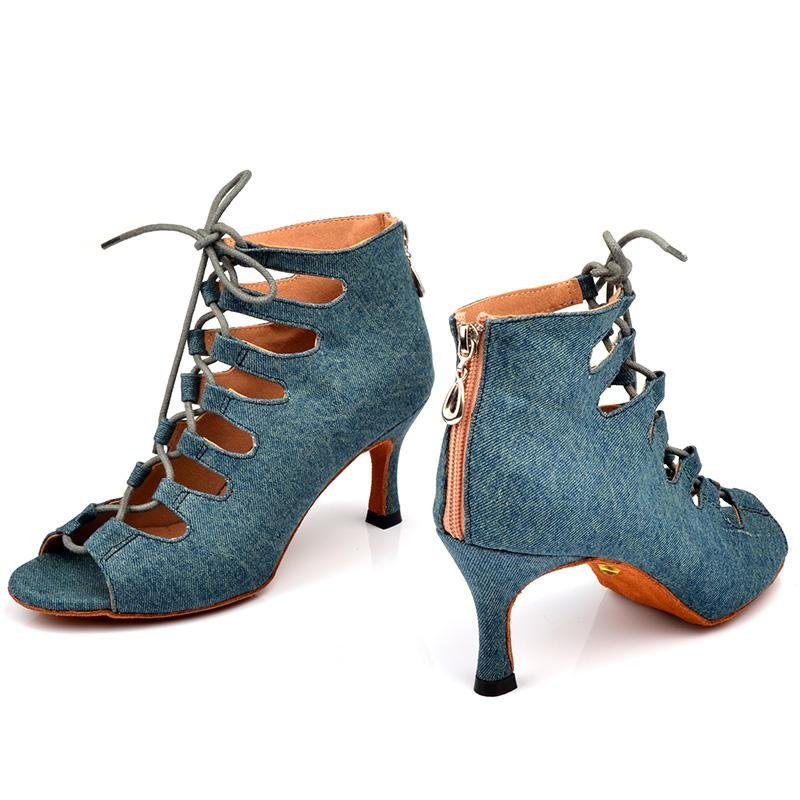 Custom Made Latin Dance Shoes - Lace-Up Jean - Sydney Social Baila