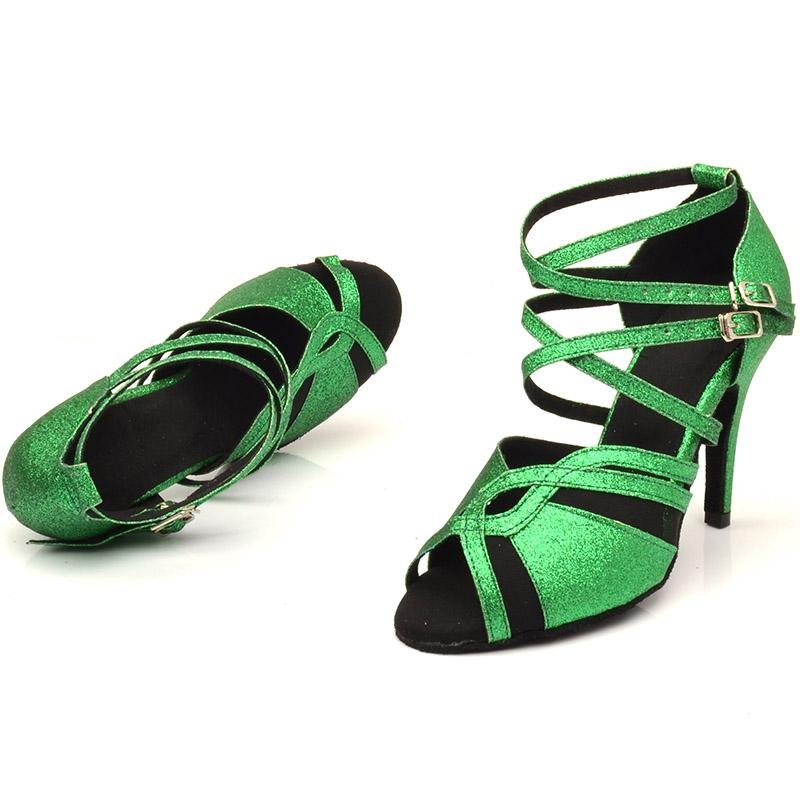 Made to order: Heels "Green stripes" - Sydney Social Baila