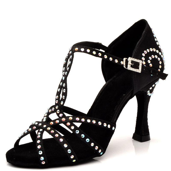 Made to order: Heels "Simple Dimond"-- Black - Sydney Social Baila