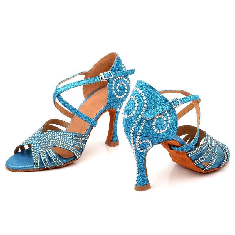 Made to order: Heels " Sparcle blue" - Sydney Social Baila