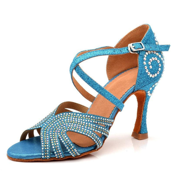 Made to order: Heels " Sparcle blue" - Sydney Social Baila